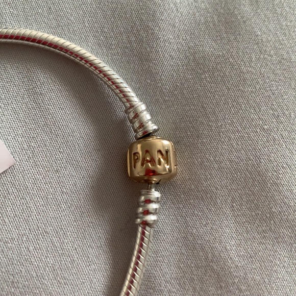 14K Gold Clasp Pandora Bracelet - Picture 2 of 7